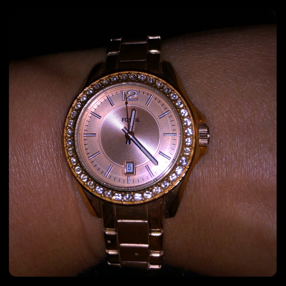 Rose gold Fossil Watch